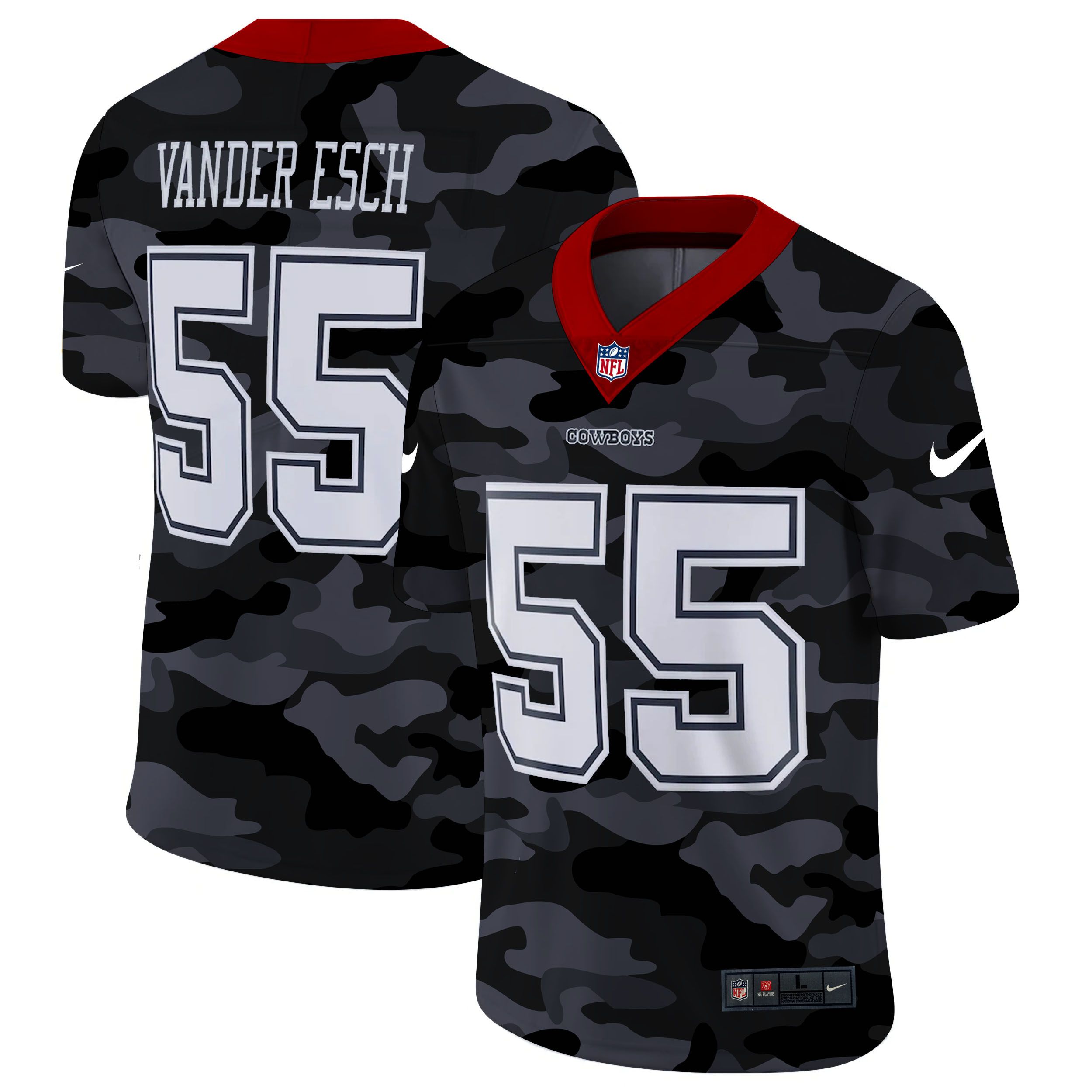 Men Dallas cowboys #55 Vander esch 2020 Nike Camo Salute to Service Limited NFL Jerseys
